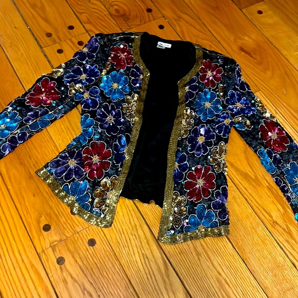 Vintage Jackets & Coats Vintage Flower Beaded Jacket Poshmark